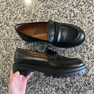 Madewell Black Leather Loafers